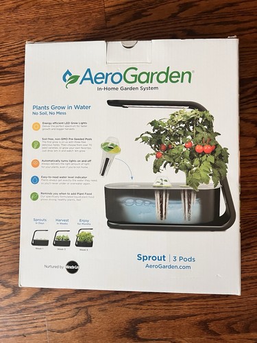 AeroGarden Sprout Indoor In Home Garden with LED Grow Light Seeds Black New - Bild 12 von 15