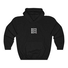 BOYS BOYS BOYS hoodie - pullover graphic oversize style - Black White Grey Red