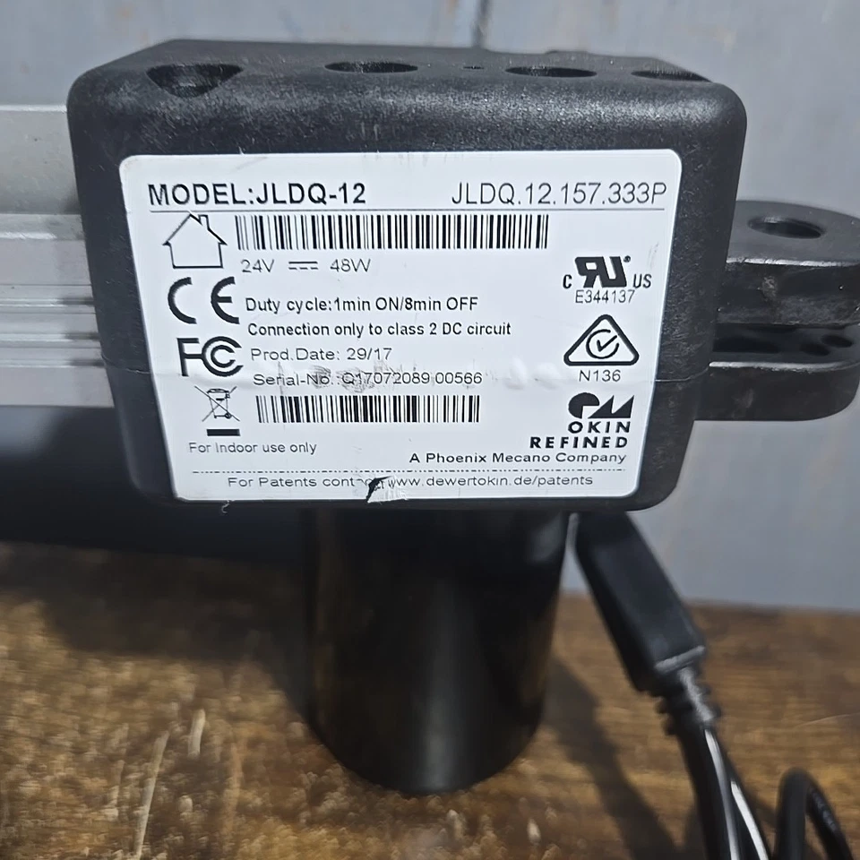 Silla elevadora reclinable eléctrica actuador lineal motor modelo JLDQ-12 JLDQ.12.134.329Z01 Foto 3 de 4