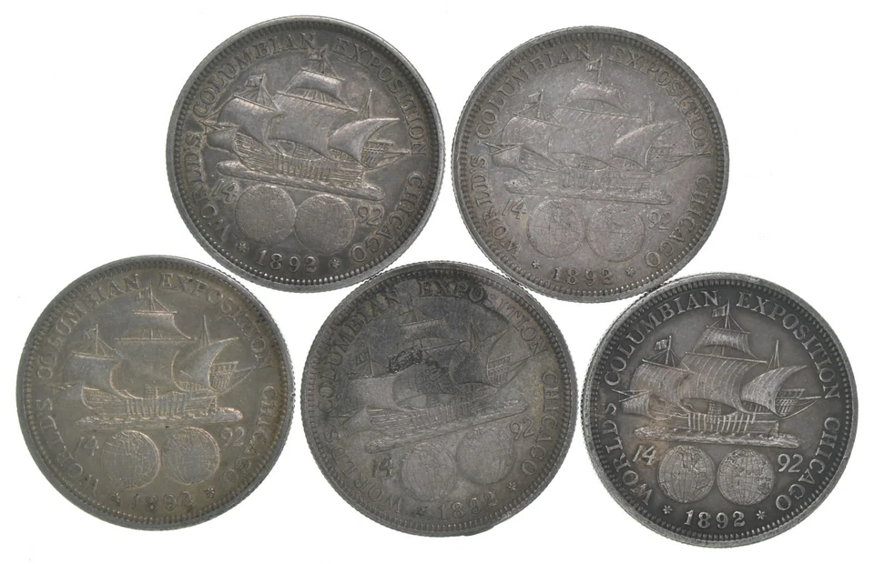 1892 XF Christopher Columbus Columbian Exposition Half Dollar 90% Silver *2369 - Image 4 of 4