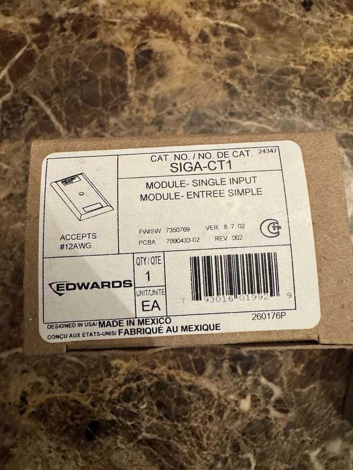 EDWARDS SIGA-CT1 - Single Input Module for EST Fire Alarm System