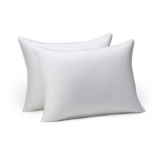 Amazon Basics Down Alternative Pillow for Back Standard Pack of 2 , White