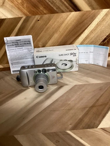 Canon Sure Shot 90U TESTED WORKS 35mm Point & Shoot Film Camera W/ Box