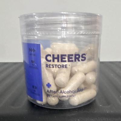 Cheers Restore After-Alcohol Aid Hangover Relief Capsules 18 Ct Exp 08/2027