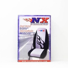 Universal Car Fabric Seat Cover Protector Nx Nitrous Express Flame Gray 1pc