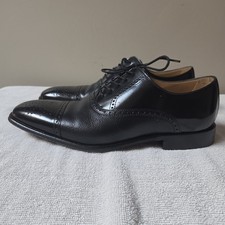 FLORSHEIM Black Imperial OLSON Cap Toe Tie Oxford Shoes Sz 9.5 D