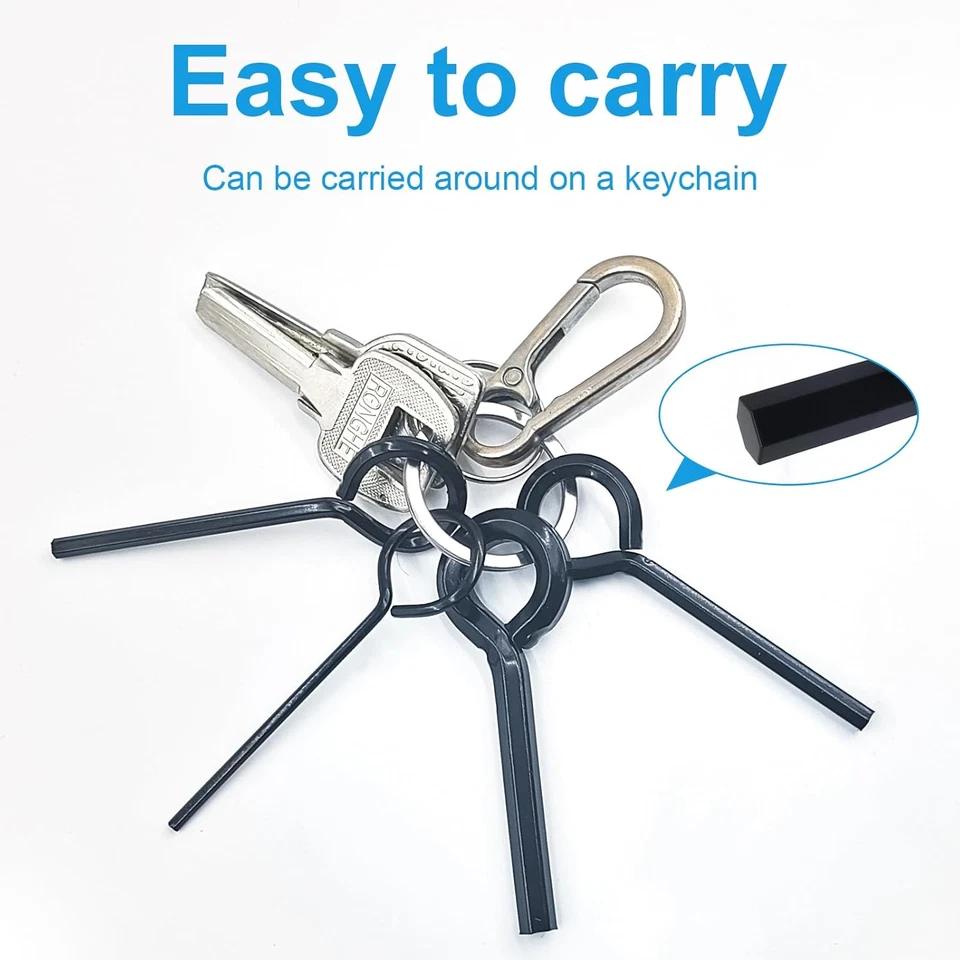 12 PCS Black Standard Hex Dogging Key with Full Loop(5/64In,1/8 Inch, 5/32 Inch, - Image 4 of 4