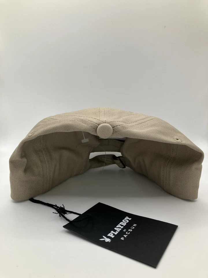 Pacsun Embroidered Playboy Tan Hat Baseball Cap - Image 3 of 4