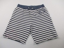 Polo Ralph Lauren Shorts Boys XL Beige Blue Drawstrig Striped Stretch Fleece