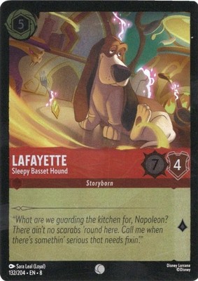 Lafayette Sleepy Basset Hound - Uncommon - Reign of Jafar- 132/204 - NM - Foil