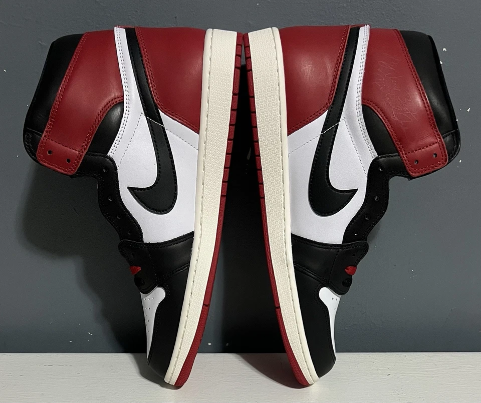 Talla 14 - Air Jordan 1 Retro OG Puntera Alta Negra Reimaginada (Nueva) Se envía ahora Foto 3 de 4