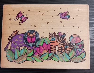 LAUREL BURCH Secret Jungle Big CATS Rubber Stamp 949J ALL NIGHT MEDIA