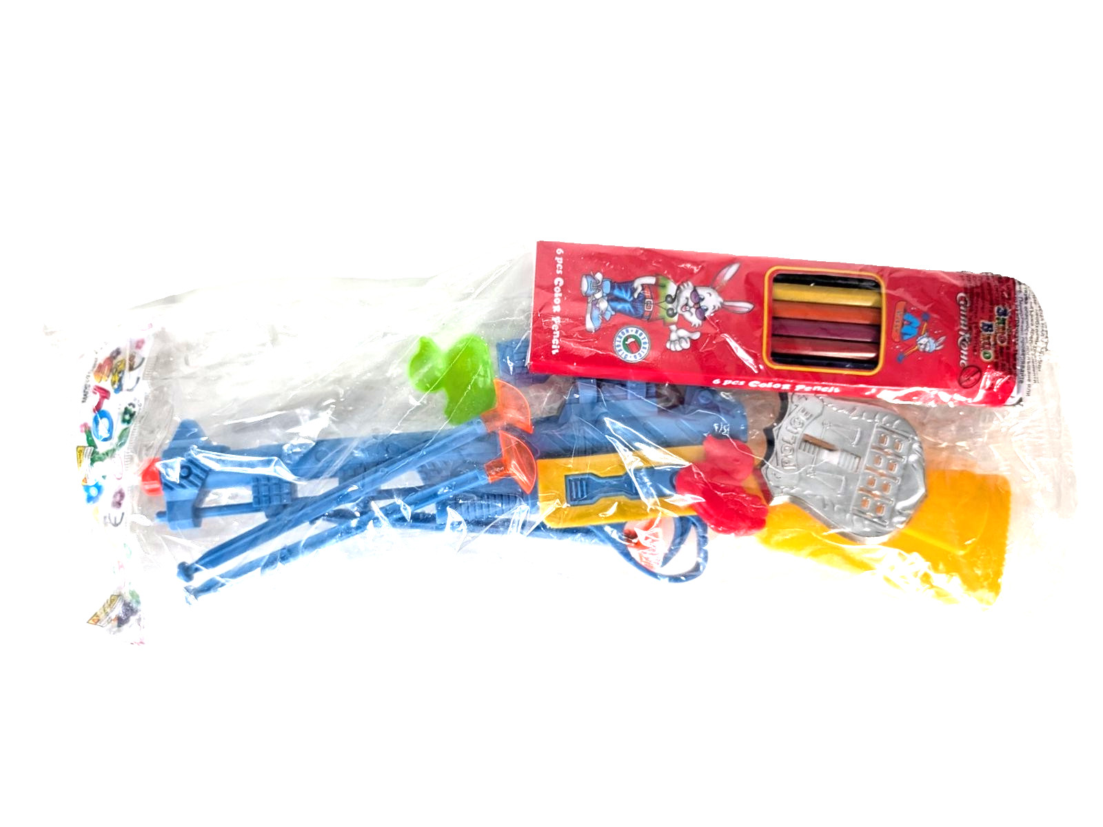 Roleplay Gun Pretend Play Rifile With Arrows Pencils Police Badge Toy