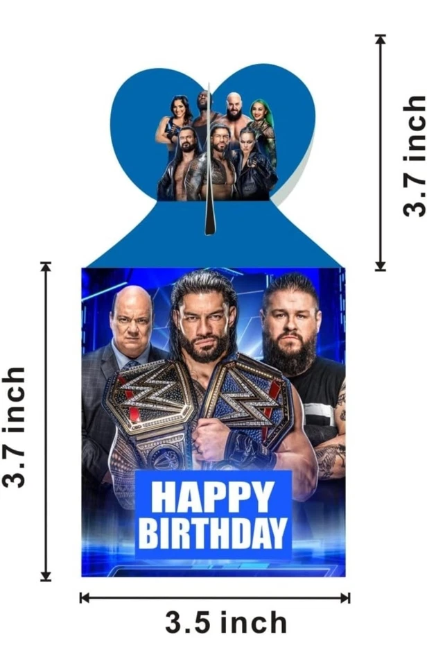 Cajas de regalo de botín de fiesta de cumpleaños de lucha libre WWE 12 piezas Foto 3 de 4