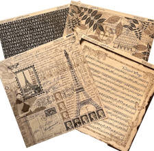 Graphic 45 Kraft Reflections 12x12 Cardstock 2012 Retired - 4 Sheets