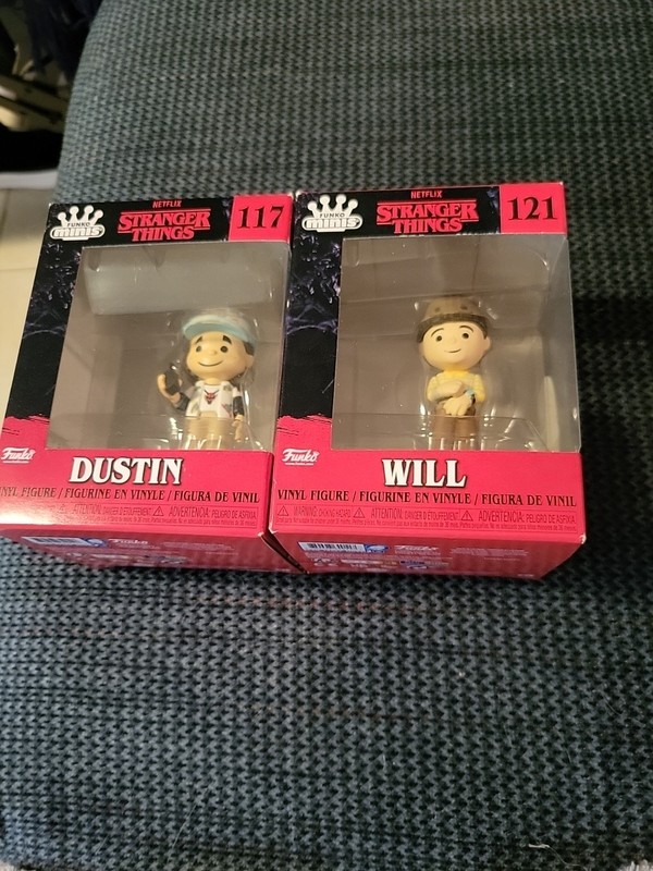 Two Stranger Things Funko Figures: Dustin (#117) And Will (#121)