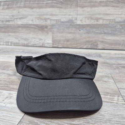 Black Blank Canvas Visor Hat Cap Adult Mens Adjustable Strapback