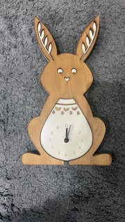 Wooden Bunny Wall Clock George Home