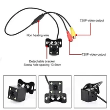 170° Rear Backup Reverse Car Parking Camera HD Night Vision 4 LED Waterproof Cam