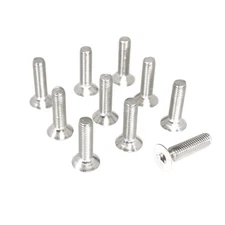 ZSPEC M6-1.0x20mm Flat-Head Socket-Cap (FHSC), SUS304 Stainless Fasteners, 10-Pa