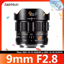 AstrHori 9mm F2.8 APS-C Ultra Wide Angle Manual Lens Canon Nikon Sony Fuji M4/3