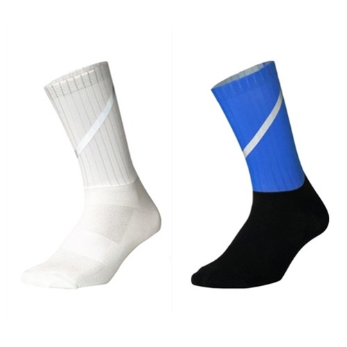 Reflective Road Cycling Socks Bicycle Bike Riding Sports Athletic Socks XC Grey - Picture 153 of 200