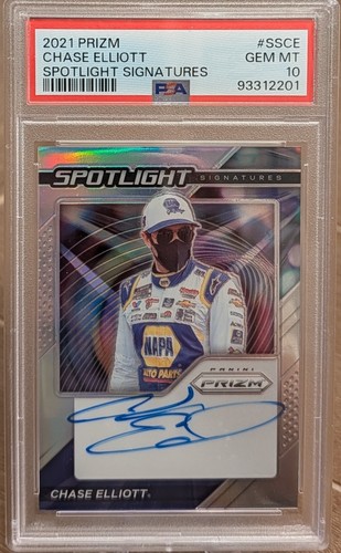 Chase Elliott #SS-CE 2021 Panini Prizm Spotlight Signatures card