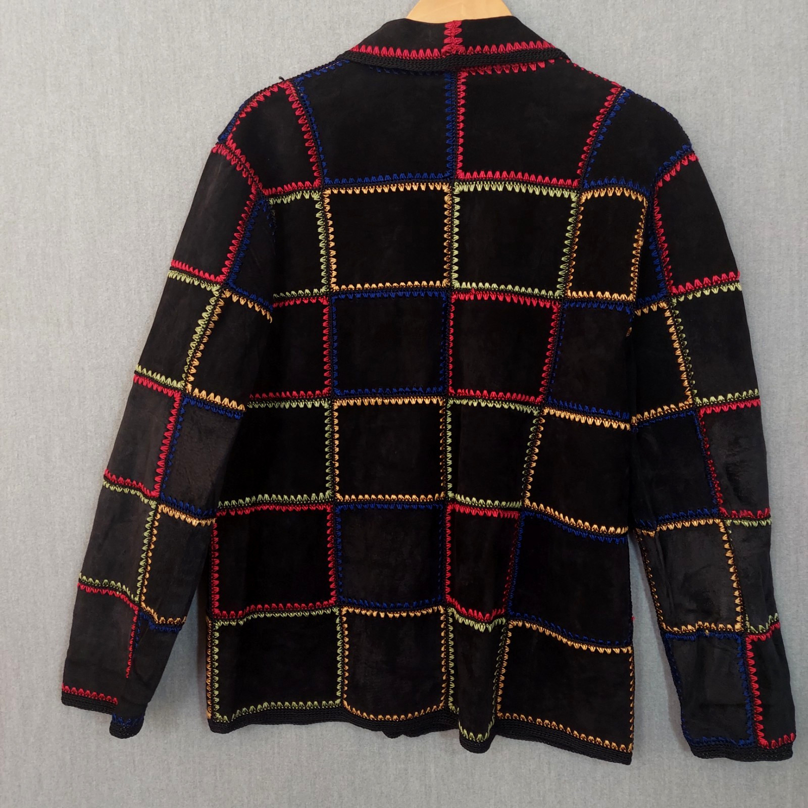 SMH Boutique Patchwork Boho Jacket Womens Suede E… - image 7