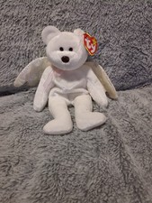 Ty Beanie Babies Halo the Angel Bear Toy 1998 Brown Nose