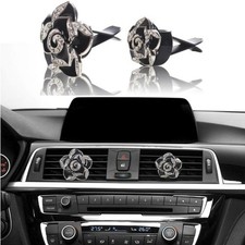 Bling Car Accessories Interior Air Vent Crystal Rhinestone Diamond Flowers Decor
