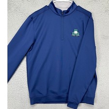 Johnnie-O Sweatshirt Mens Medium Blue Quarter Zip Pullover Golf Performance EUC