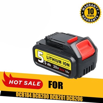 5,5Ah Akku + DCB112  Für DeWalt 18V 20V MAX Li-Ion Akku DCB200 Brand new