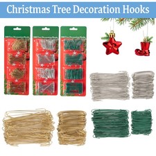 300pcs Christmas Tree Hooks Bauble Hanger Wire Hooks Reusable Xmas Decorations