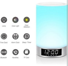 Bluetooth Speaker Bedside Lamp LED RGB Rechargeable Dimmable Smart Touch Desk