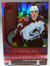 2020-21 Trilogy Hockey Shane Bowers Rookie Renditions Red 14/799 Jersey # Match