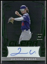 Joendry Vargas 2023 Leaf Trinity #CA-JV1 Clear Autograph Auto Green #/25