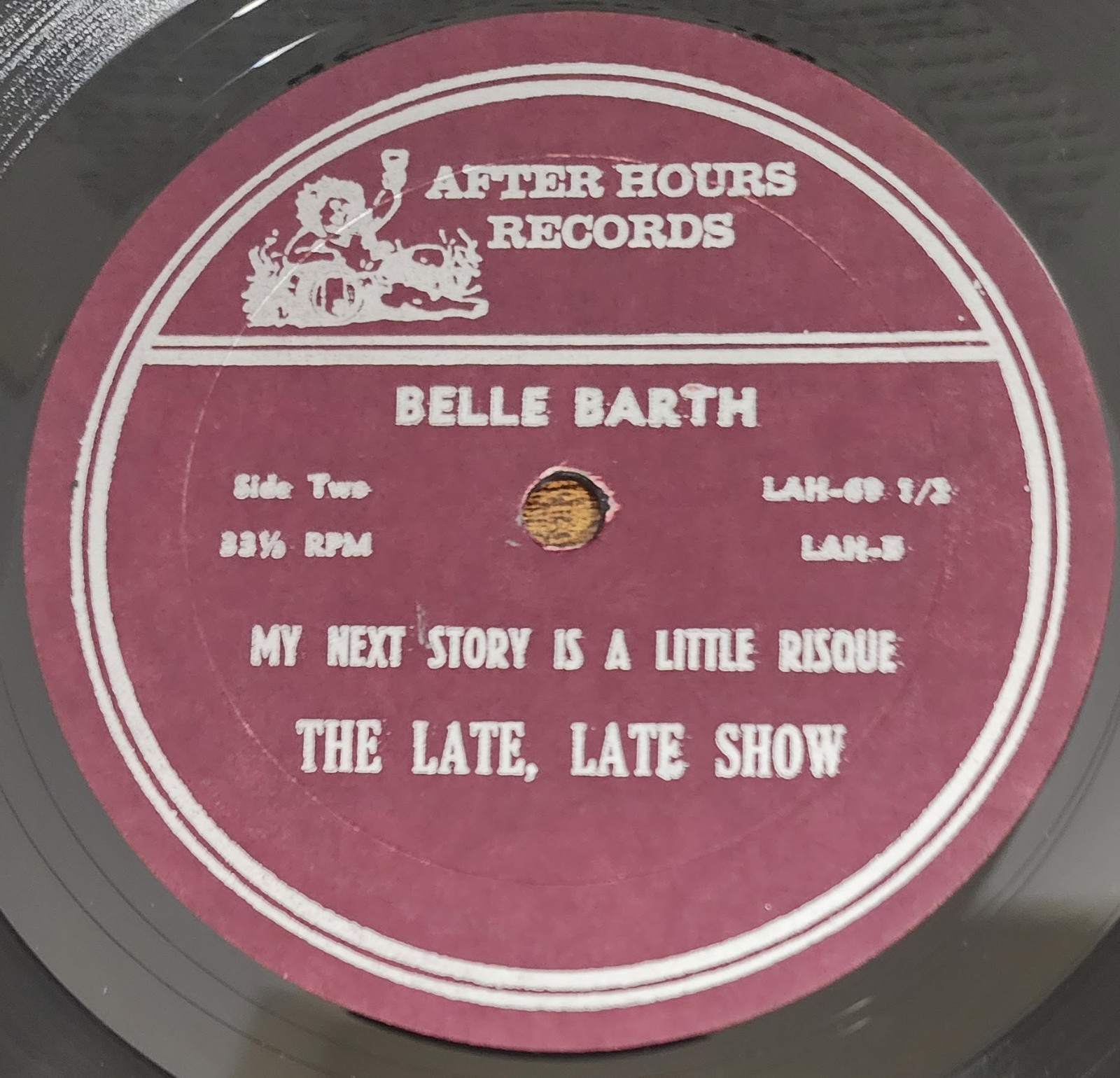 Belle Barth My Next Story Is A Little Risque Vinyl LP After Hour Records LAH 69½