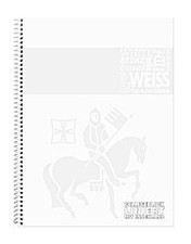 Blok kolejeczny A4 80Bl 90g Lin21 - Premium biała w linie krawędź wewnętrzna, 