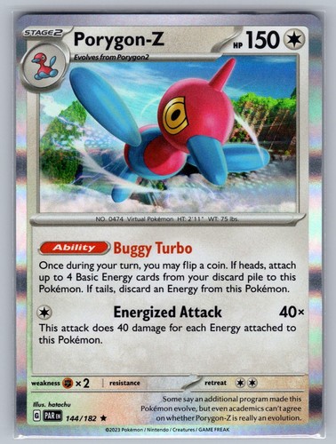 Porygon-Z 144/182 Rare Paradox Rift Pokemon Holo Near Mint