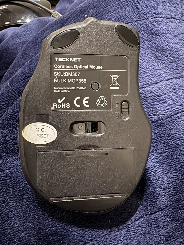 TECKNET BM307 Cordless Bluetooth Wireless Optical Mouse Grey - Image 3 of 4