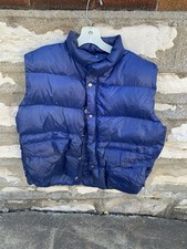 Vintage Puffer Down Vest Jacket Insulated Blue - Size XL PLEASE READ