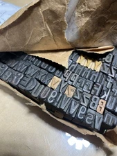 Letterpress Wood Type 36pt Assorted Letters and Symbols Vintage