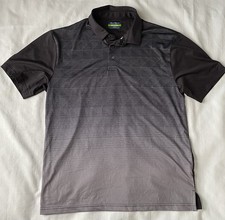 Ben Hogan Golf Polo Shirt Performance Men  s Medium Stretch Black Fade to Gray