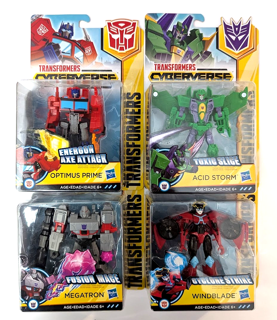 Transformers Cyberverse Megatron Windblade Acid Storm Optimus Prime Set New