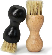 4 Pcs Shoes Shine Brushes Wooden Handle Shoes Polish Brushes Gourd Shape Shoe...