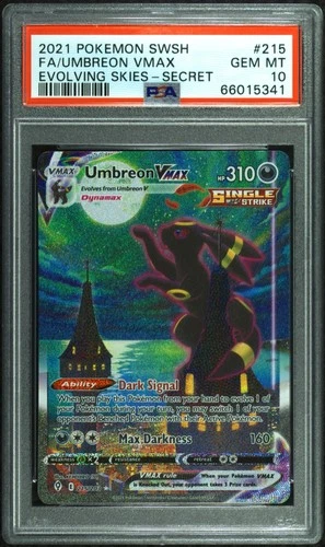 Umbreon Vmax 215/203 PSA 10 Evolving Skies Pokemon Card Game (1)