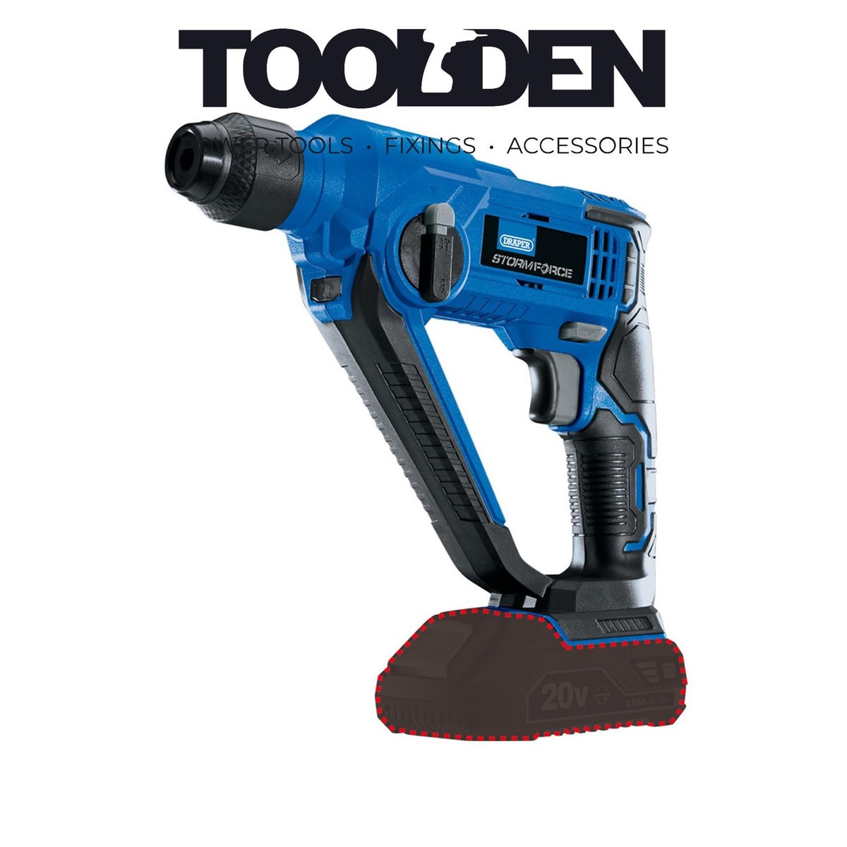 Draper 89512 Storm Force 20V 2-Mode SDS+ Rotary Hammer Drill (Body