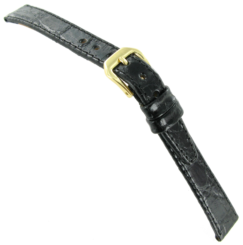 12mm Kreisler Certified Crocodile Black Stitched Ladies  display picture 2