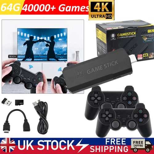 Console Videogiochi Retrò 40000+ Giochi TV Stick 64G 4K HDMI 2Wireless Controller - Foto 2 di 15