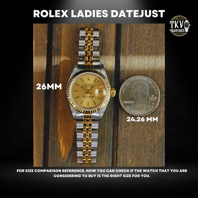 Rolex Datejust 69173 Ladies 18K Gold & Steel Green Diamond Dial